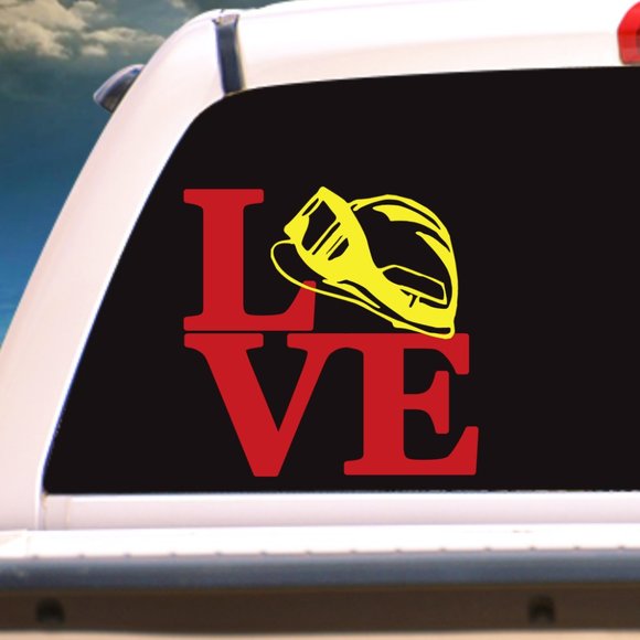 5-6" WILDLAND FIRE LOVE VINYL CAR DECAL #WFFL10 - Picture 8 of 9